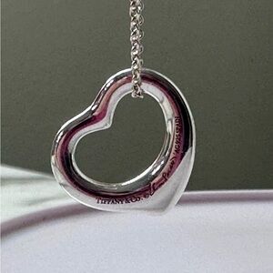 Tiffany & Co. Open Heart Silver Necklace